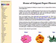 Tablet Screenshot of origami-flower.org